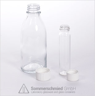 Blown glass bottles, amber glass bottles for medical industry, for essential oils and other types of oils, different sizes