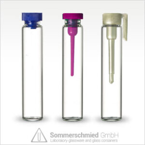 Glass tubes, perfume bottles