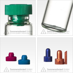 Glass tubes, perfume bottles